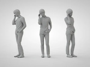 Low poly people 3D Print Model