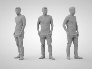 Low poly people 3D Print Model