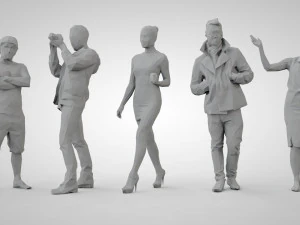 Ludzie o niskiej zawartości poli Model do druku 3D