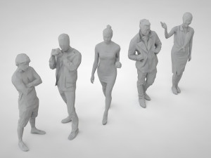 Low poly people 3D printmodel