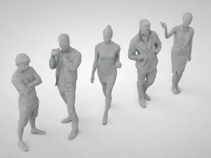 Low poly people 3D Print Model