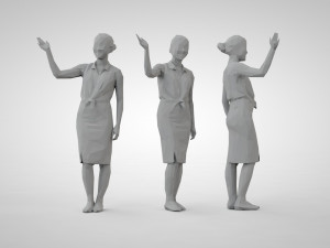 Low poly people 3D printmodel