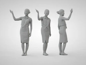 Low poly people 3D Print Model
