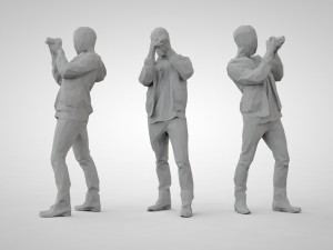Low poly people 3D printmodel