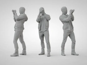 Low poly people 3D Print Model