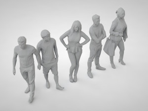 Low poly people 3Dプリントモデル