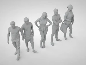 Low poly people 3D Print Model