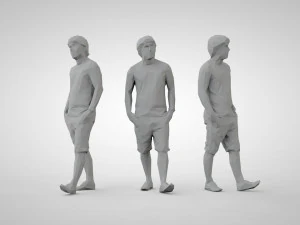 Low poly people 3D Print Model