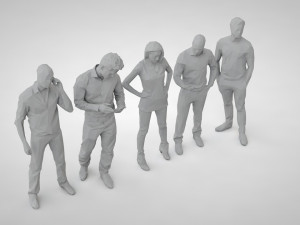 Low poly people 3Dプリントモデル