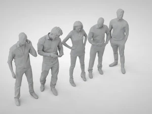 Low poly people 3D Print Model