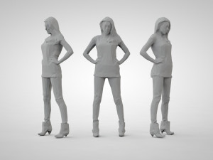 Low poly people 3Dプリントモデル