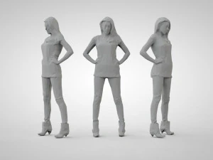Low poly people 3D Print Model