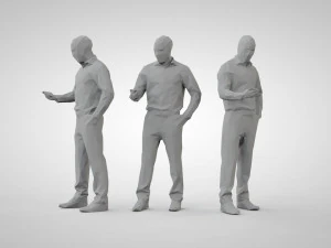 Low poly people 3D Print Model