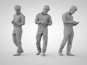 Low poly people 3D Print Model