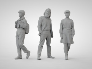 Low poly people 3D Print Model