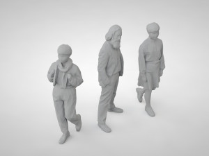 Low poly people Model Cetak 3D