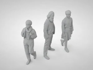Low poly people 3D Print Model
