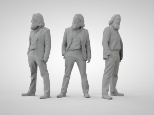 Low poly people Model Cetak 3D