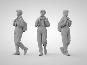 Low poly people Model Cetak 3D