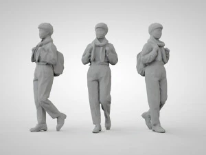 Low poly people 3D Print Model