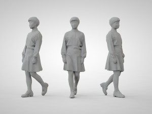 Low poly people Model Cetak 3D
