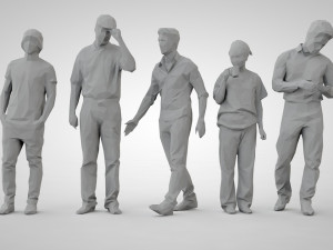 Low poly people Modelo de impresión 3D