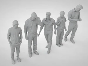 Low poly people 3D Print Model