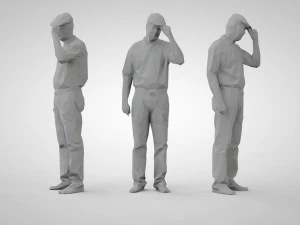 Low poly people 3D Print Model