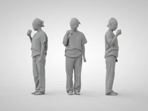 Low poly people 3D Print Model