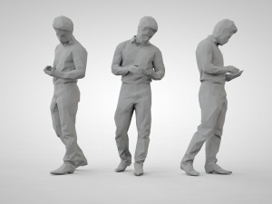Low poly people 3D Baskı Modeli