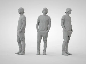 Low poly people 3D Print Model