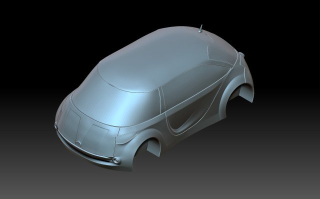 Stylized Toyota 3D 프린트 모델 .c4d .max .obj .3ds .fbx .stl .blend 