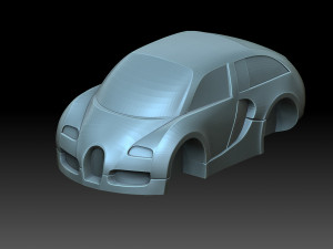 Stylized Bugatti 3D Print Model