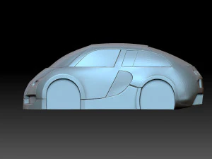 Stylized Bugatti 3D Print Model