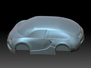 Stylized Bugatti 3D Print Model