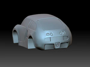 Stylized Bugatti 3D Print Model