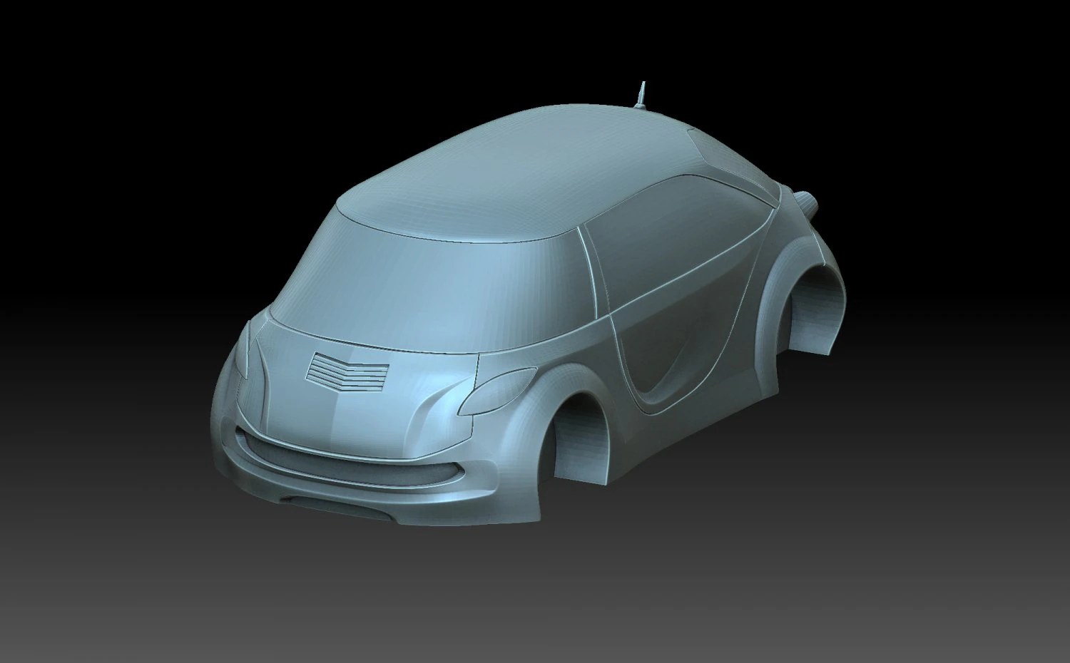 Stylized Chevrolet Corvette 3D Print Model .c4d .max .obj .3ds .fbx .stl .blend
