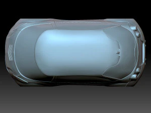 Stylized Chevrolet Corvette 3D Print Model