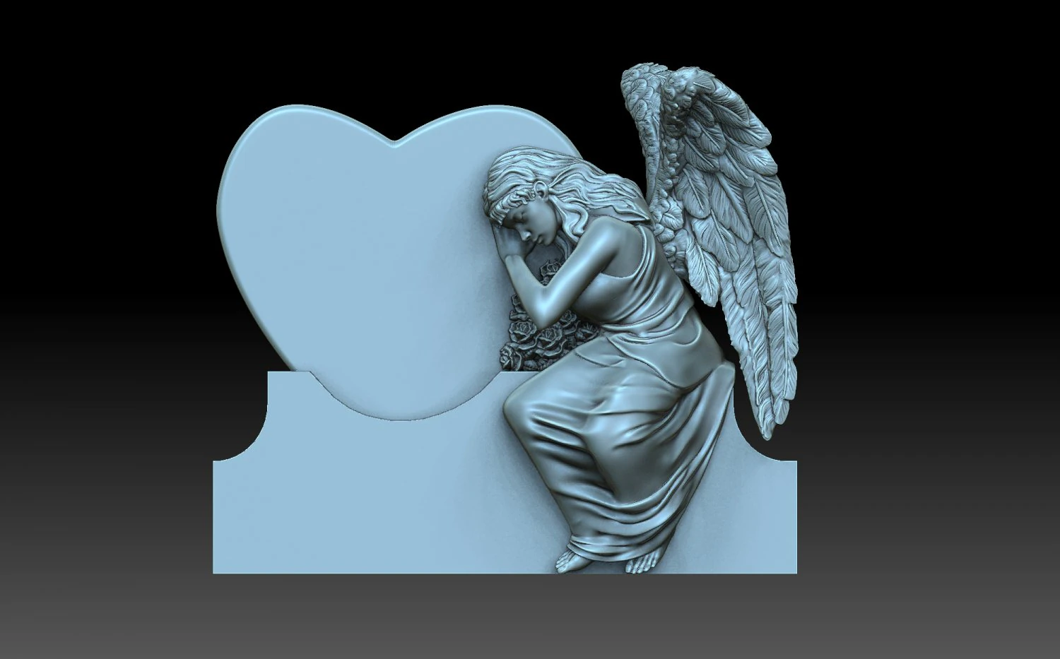 Ggrieving angel 3D Print Model .c4d .max .obj .3ds .fbx .stl .blend 