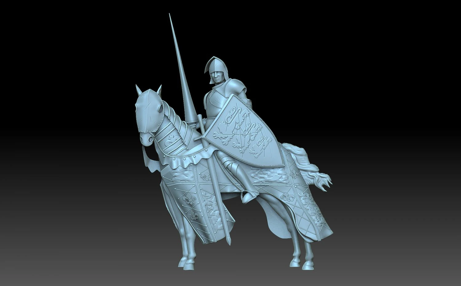 Knight 3D Print Model .c4d .max .obj .3ds .fbx .stl .blend 