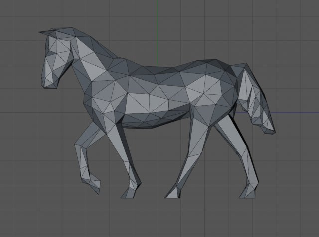 Low poly Horse 3D Baskı Modeli .c4d .max .obj .3ds .fbx .stl .blend 
