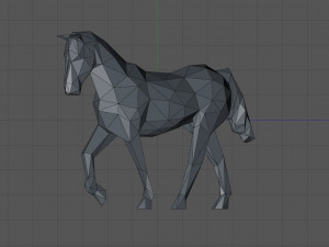 Low poly Horse 3D Baskı Modeli