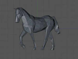 Low poly Horse 3D Print Model