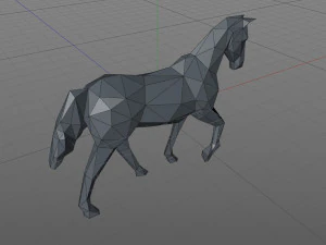 Low poly Horse 3D Print Model