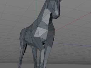 Low poly Horse 3D Print Model