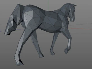 Low poly Horse 3D Print Model
