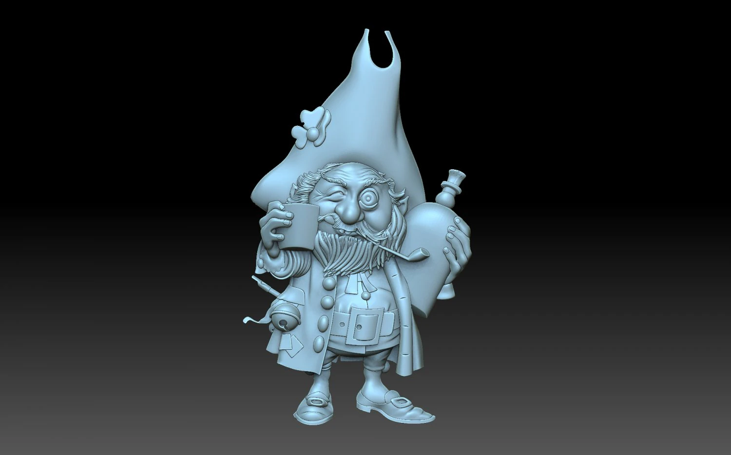 Dwarf 3D Print Model .c4d .max .obj .3ds .fbx .stl .blend