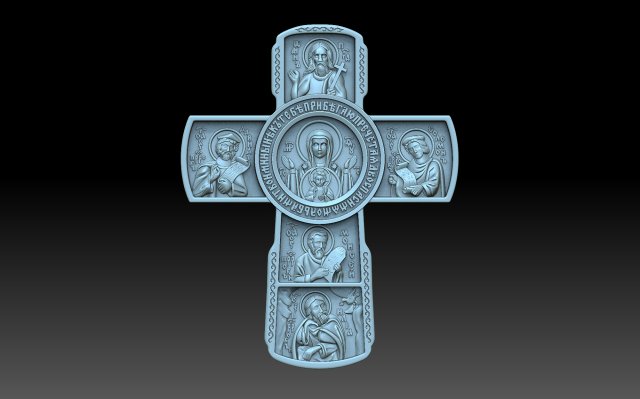 Religious cross 3D प्रिंट मॉडल .c4d .max .obj .3ds .fbx .stl .blend 