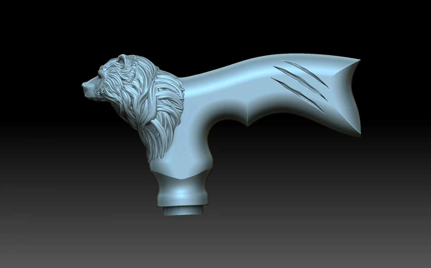 Walking stick 3D Print Model .c4d .max .obj .3ds .fbx .stl .blend 