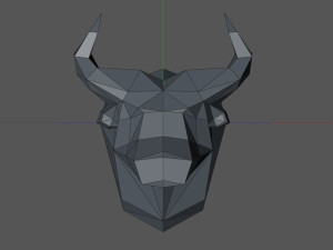 Lowpoly Bull 3D Print Model